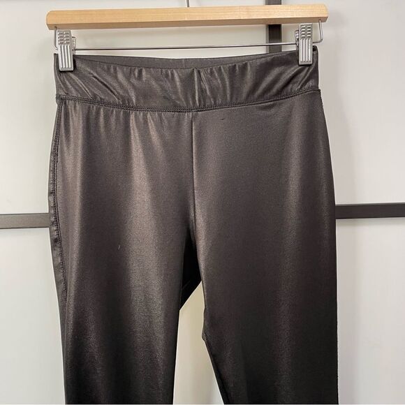 [M] Zara Women’s Black Sheen Faux Leather Leggings / Tights / Everyday - Picture 6 of 16